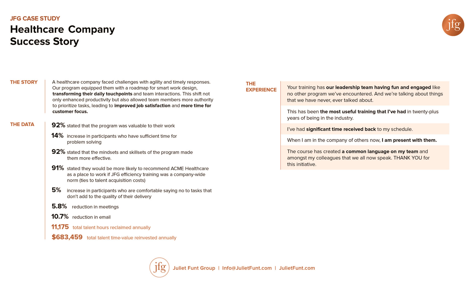 Jfg Success Story Case Study Healthcare Company