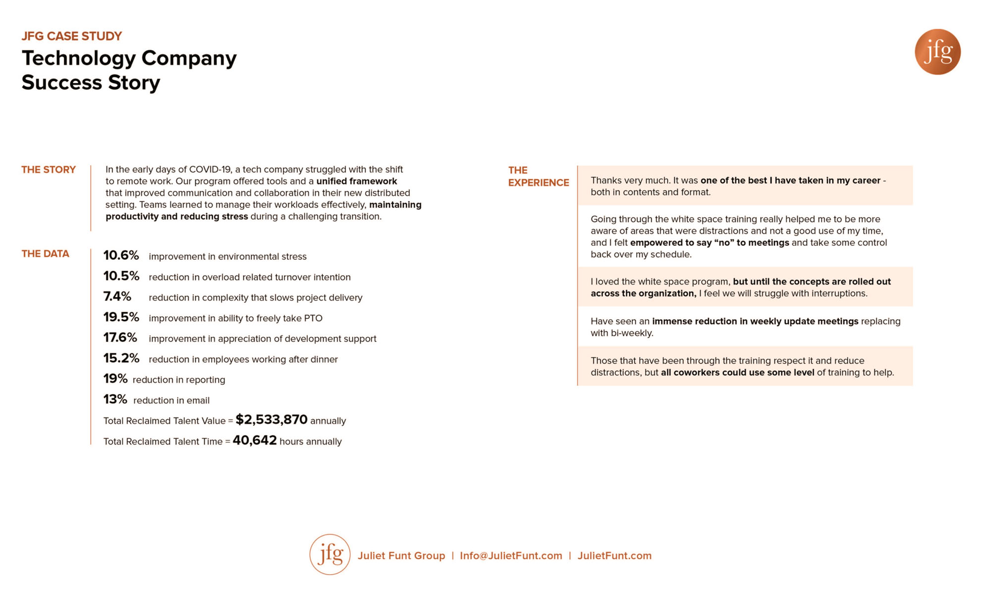 Jfg Success Story Case Study Technology Company