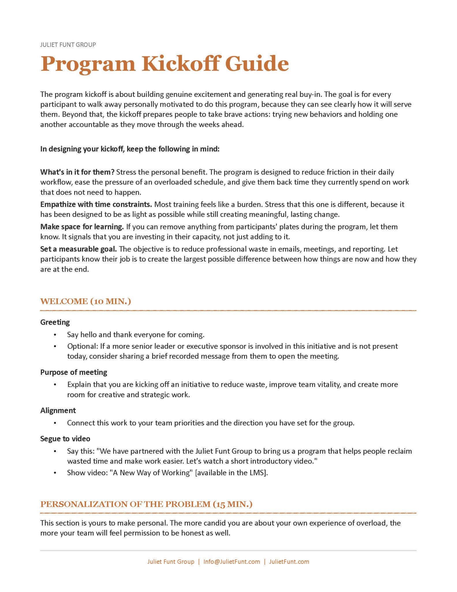 Kickoff Guide